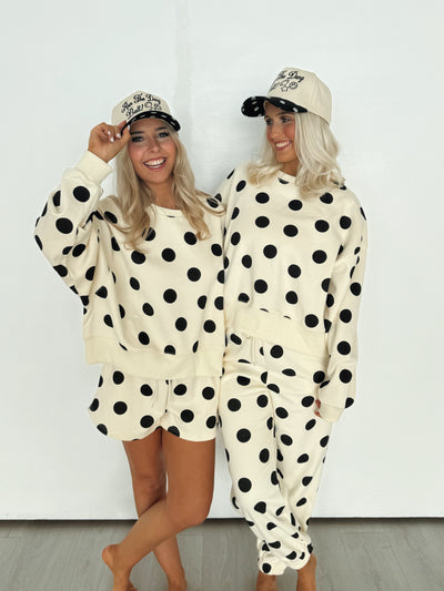 Black & Cream Polka Dot Sweatshirt