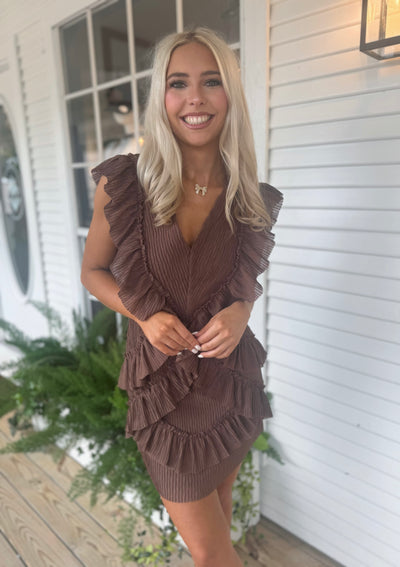 Taylor Brown Mini Dress