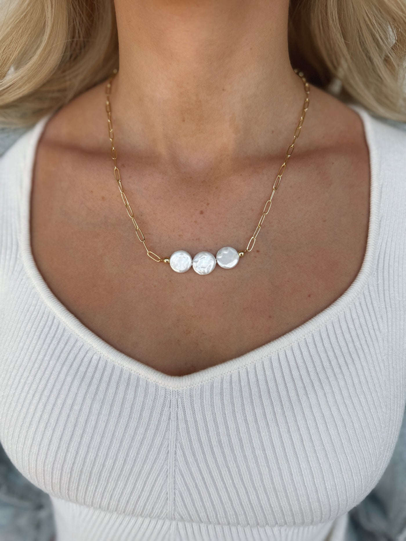 Triple Pearl Necklace