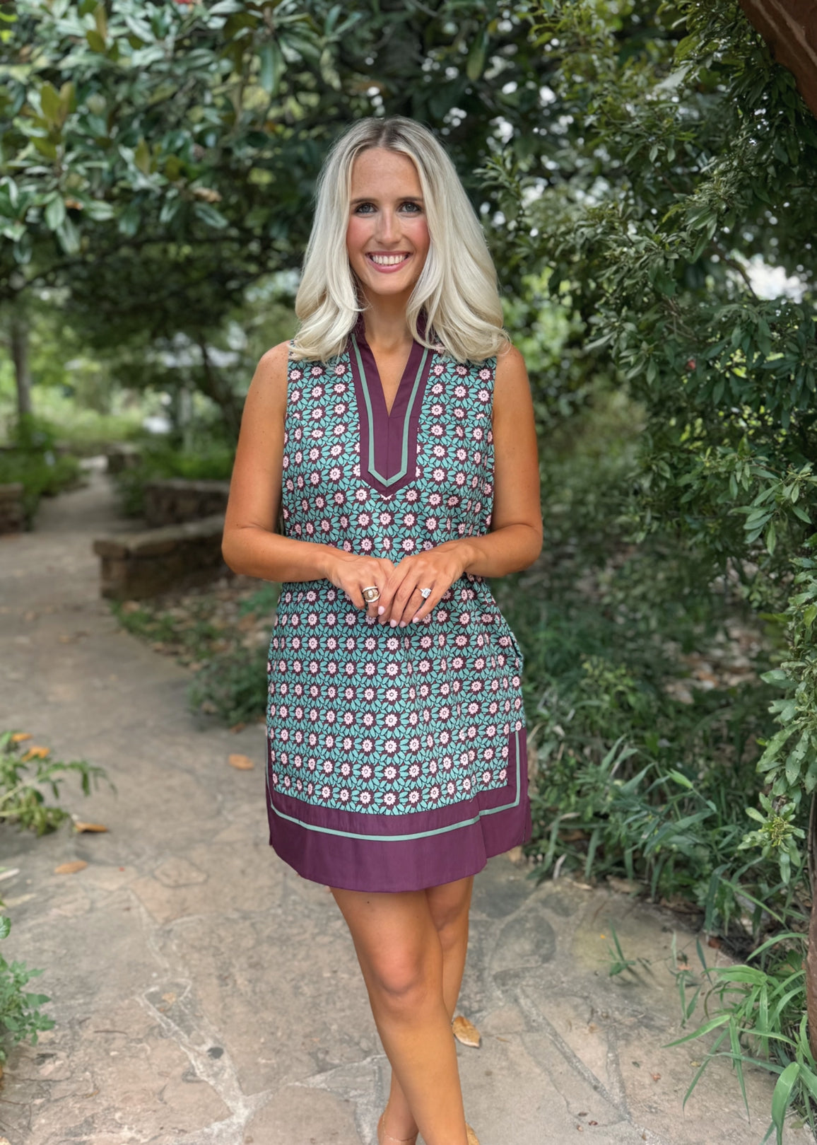 Floral Burgundy Dress