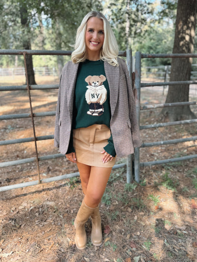 Plaid Elbow Patched Blazer