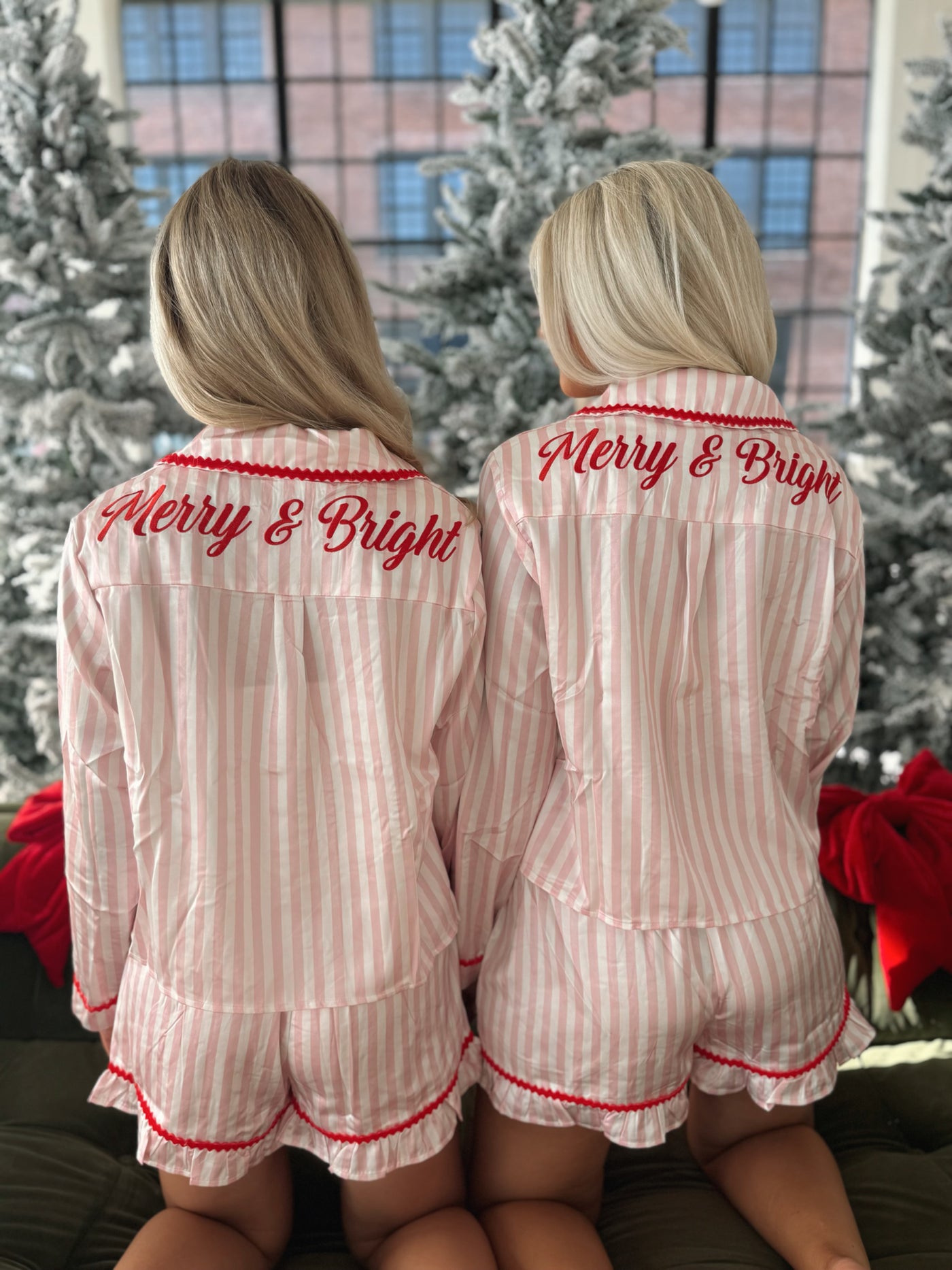 Pink & Ref Striped Pajamas