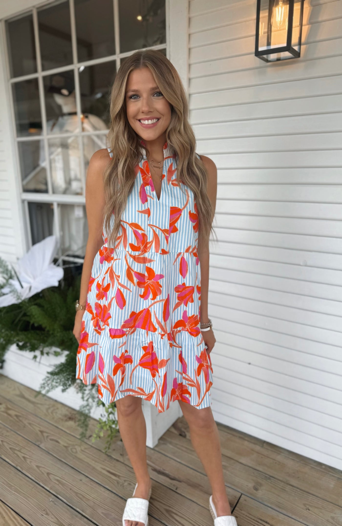 Orange and Pink Dress