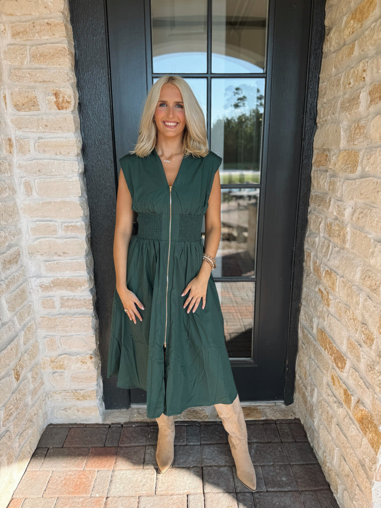 Hunter Green Maxi Dress