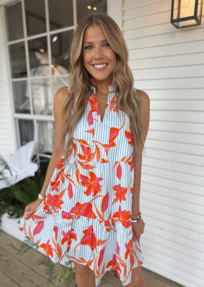 Orange and Pink Dress