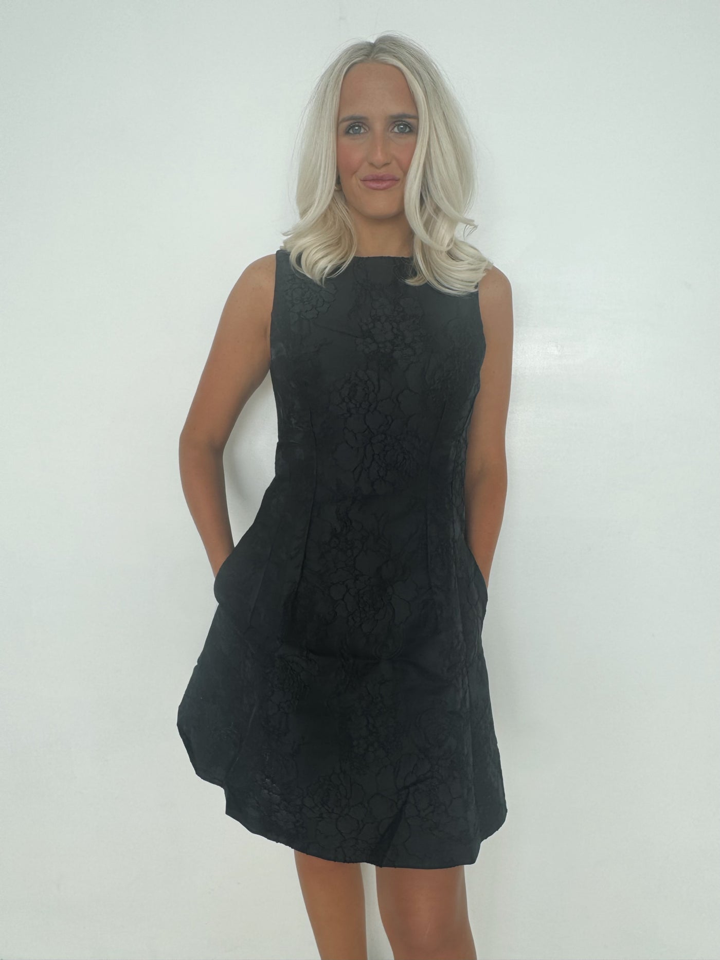 Black Jacquard Dress