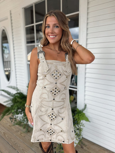 Studded Western Buckle Dress