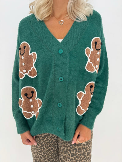 Green Gingerbread Cardigan