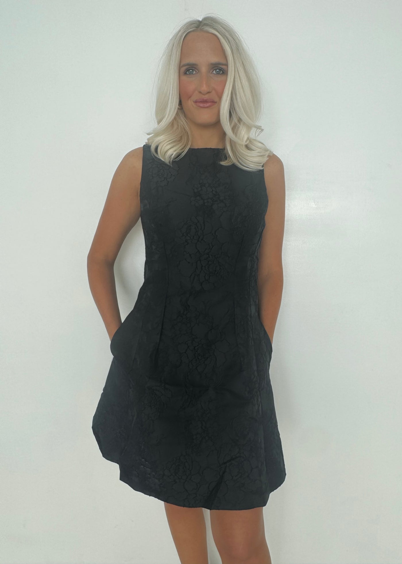 Black Jacquard Dress
