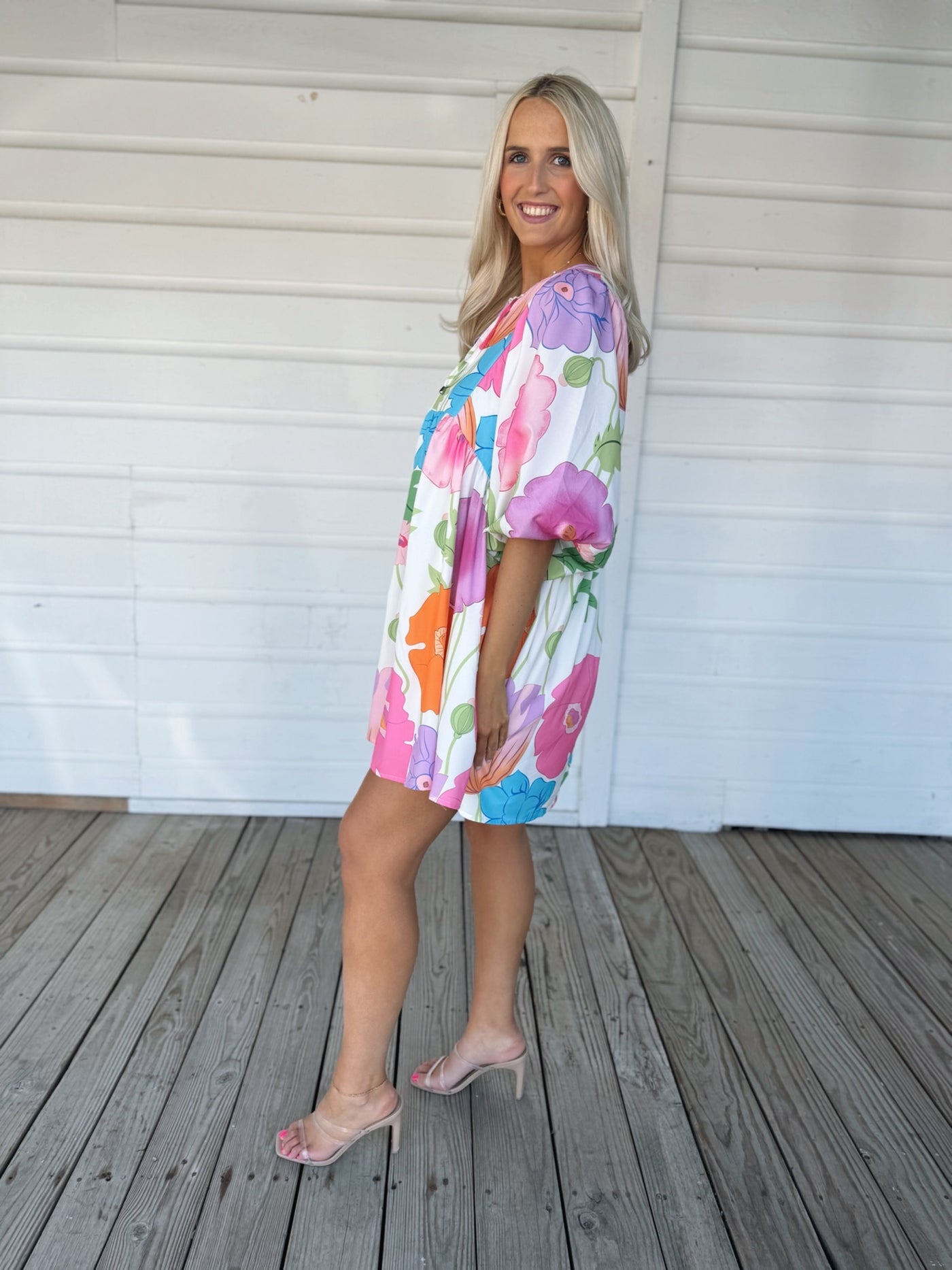 White Floral Dress