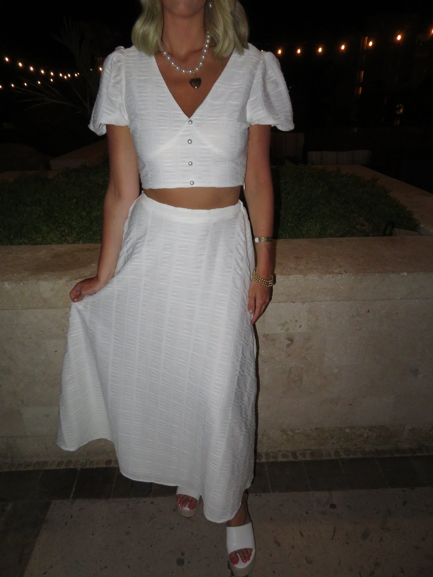 White Skirt Set