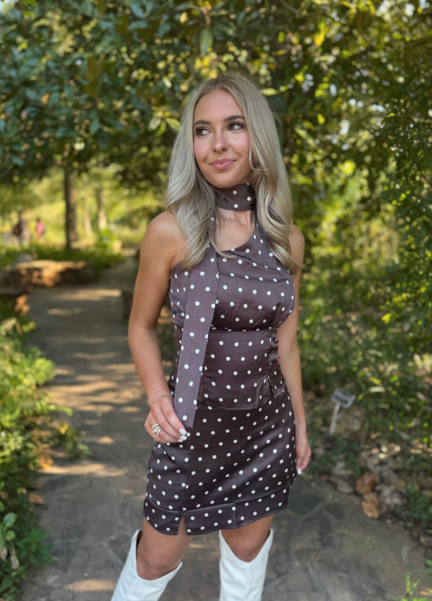 Brown Polka Dot Set