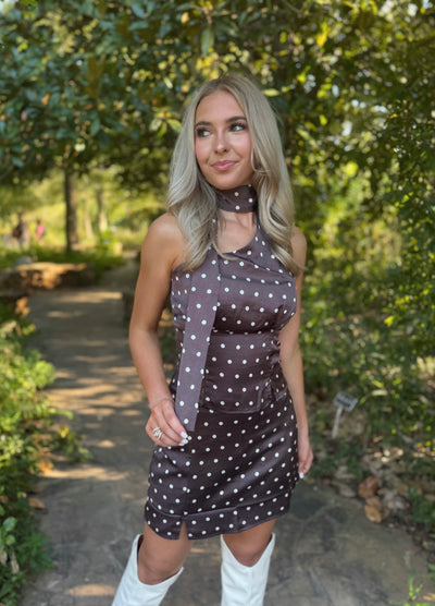 Brown Polka Dot Set