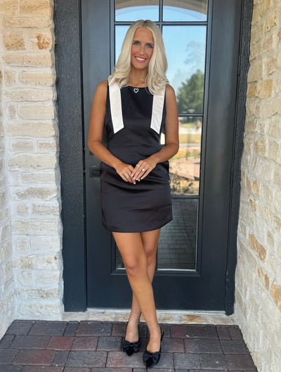 Black Bow Mini Dress