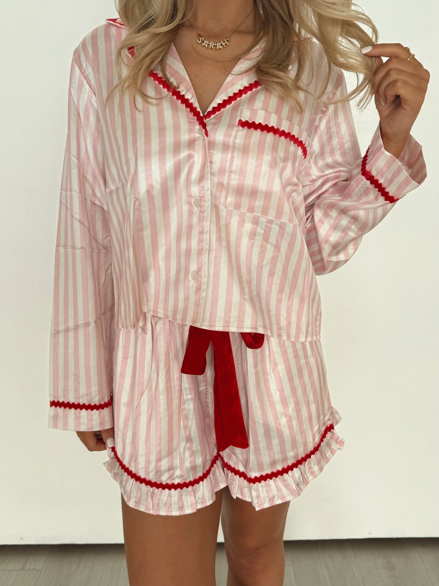 Pink & Ref Striped Pajamas