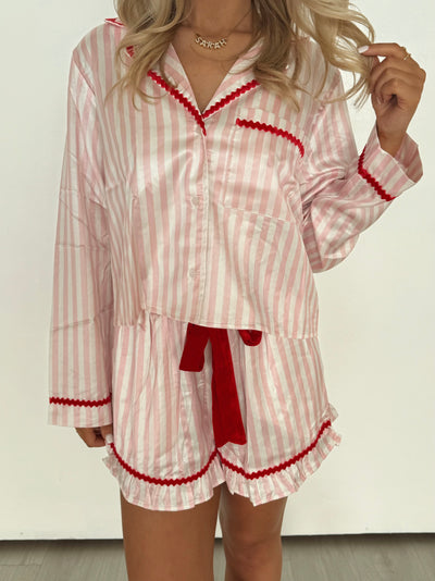 Pink & Ref Striped Pajamas