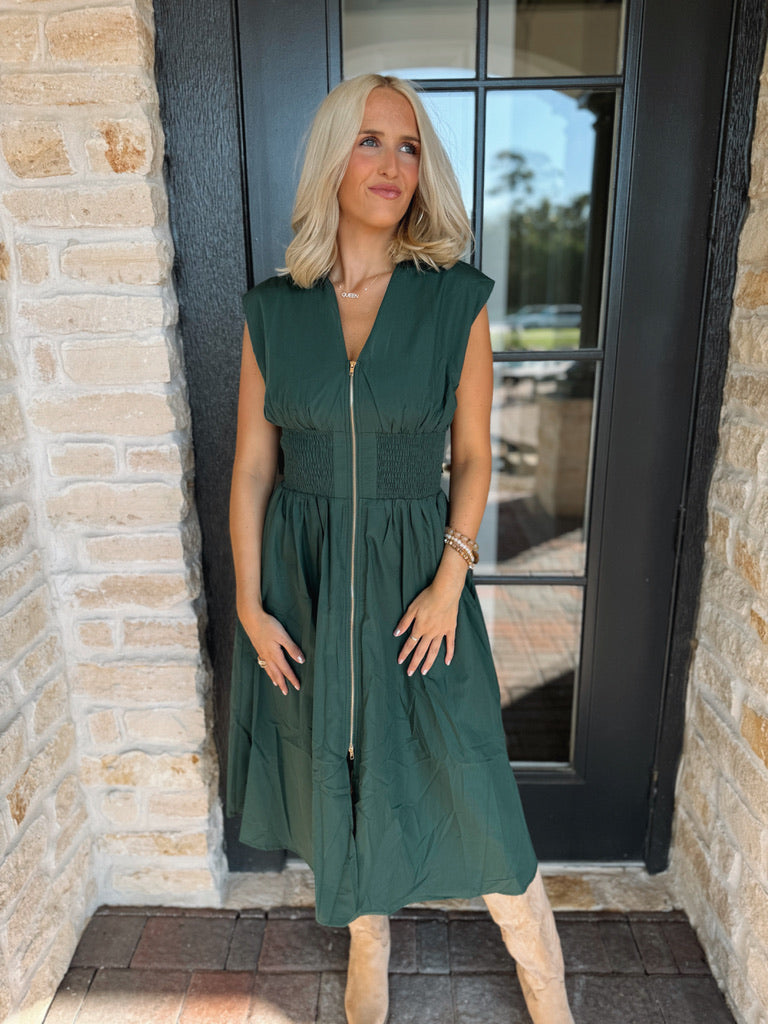 Hunter Green Maxi Dress