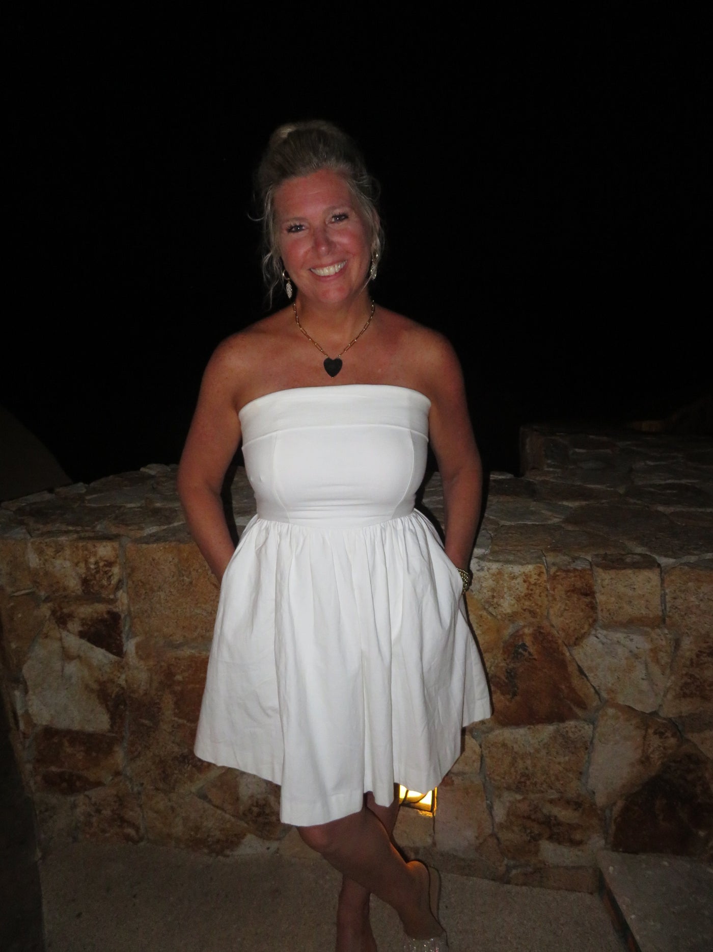 White Strapless Dress