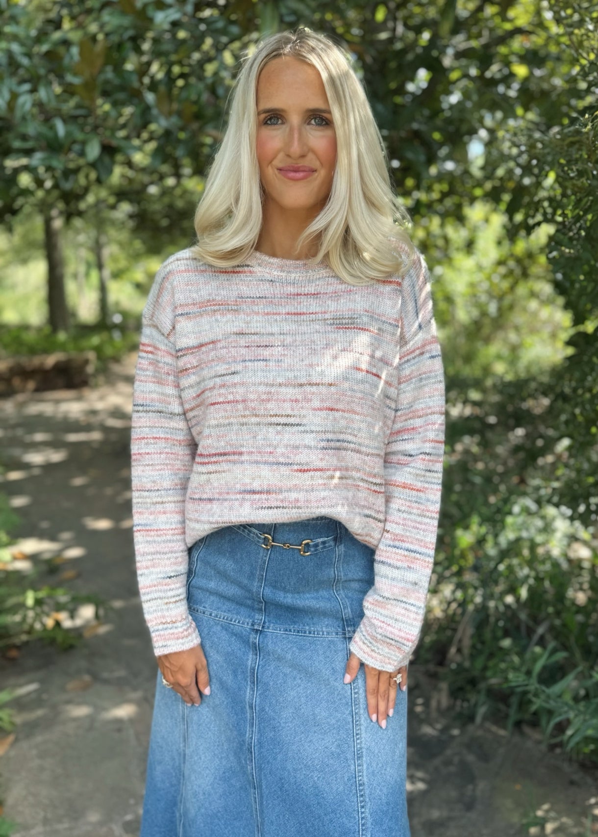 Multi Colored Pink Sweater
