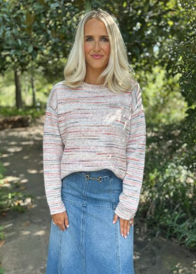 Multi Colored Pink Sweater