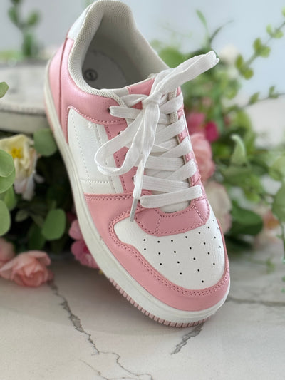 Pink & White Tennis Shoes