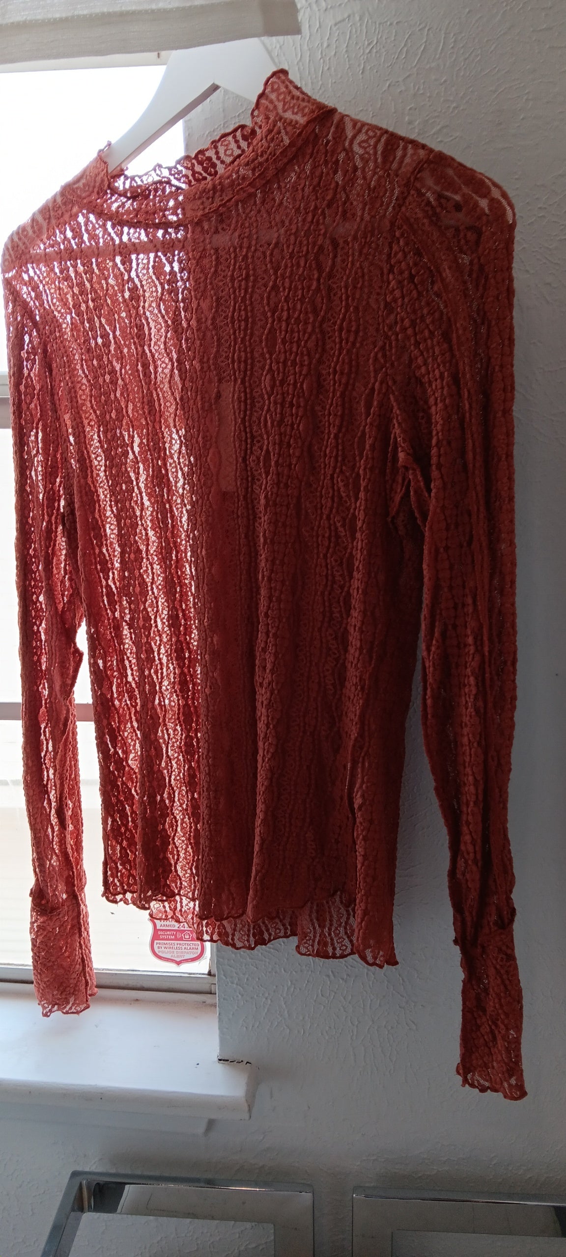 Rust Lace Top