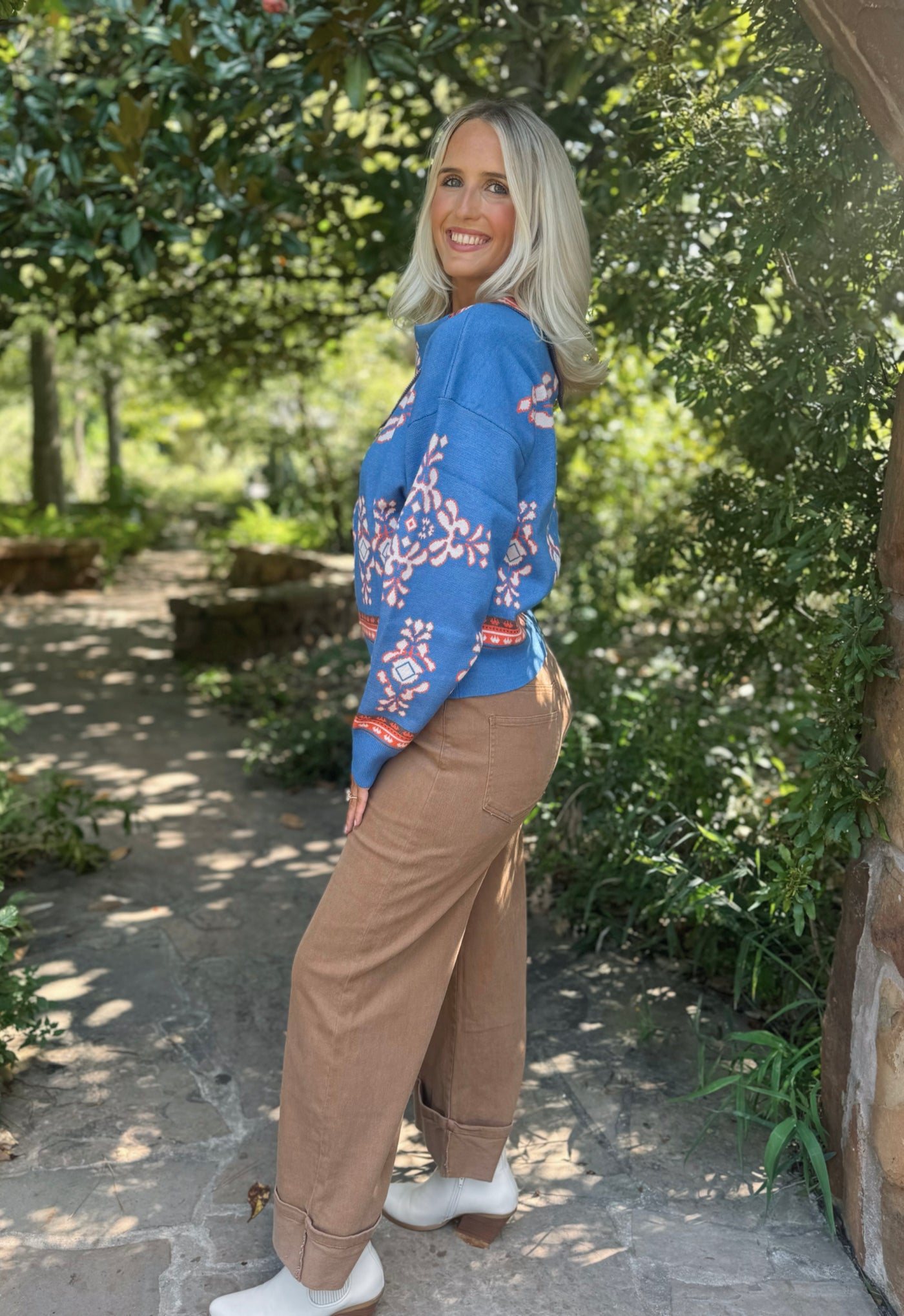 Brown Cuffed Pants