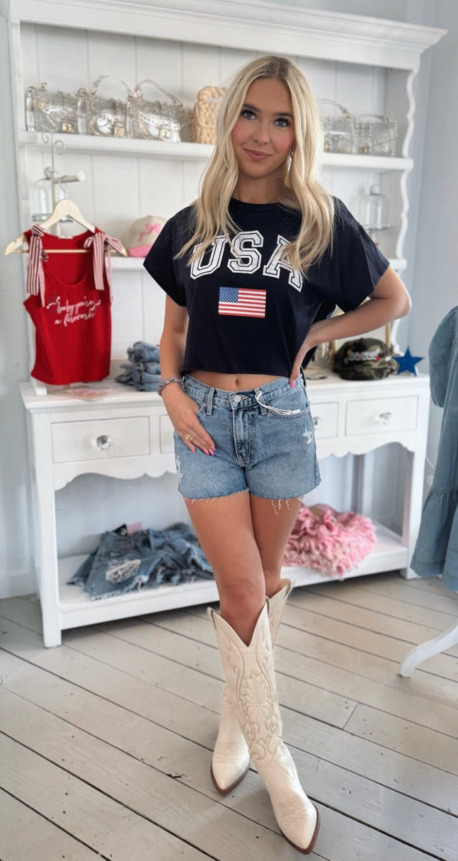 USA Cropped T-shirt