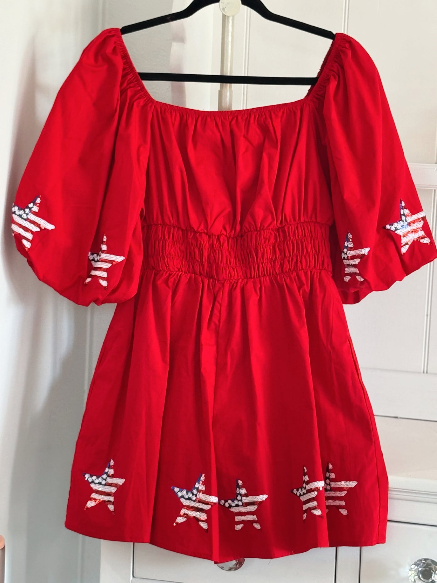 4th of July Red Romper