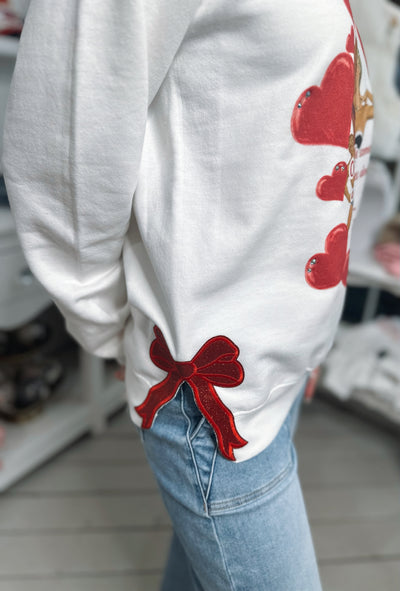 Valentine Bow Sweatshirt