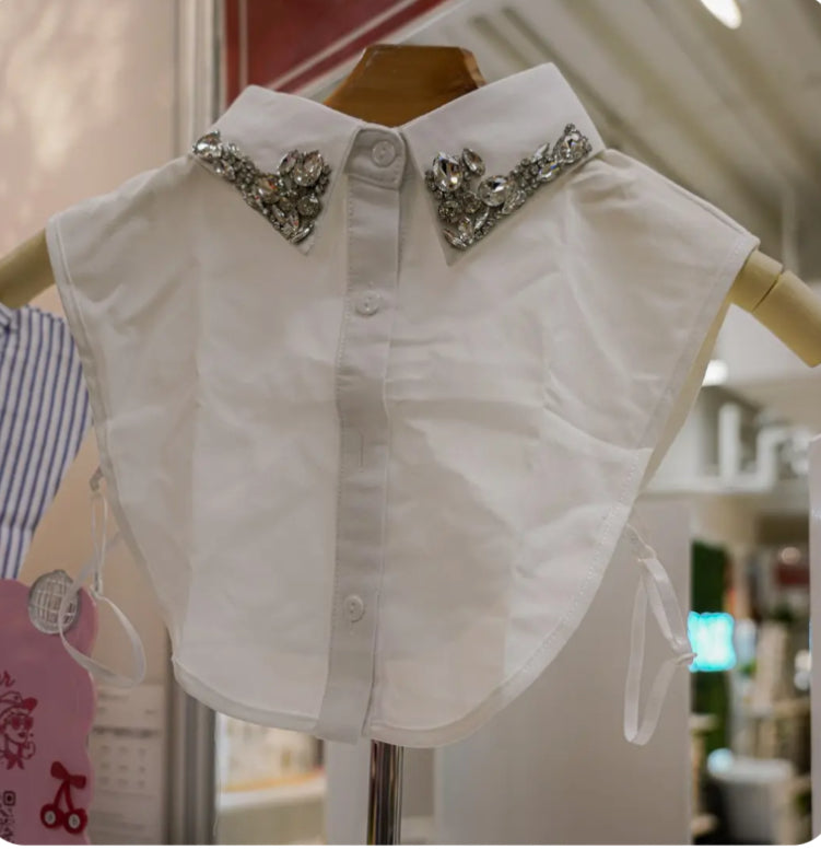 White Rhinestone Collar