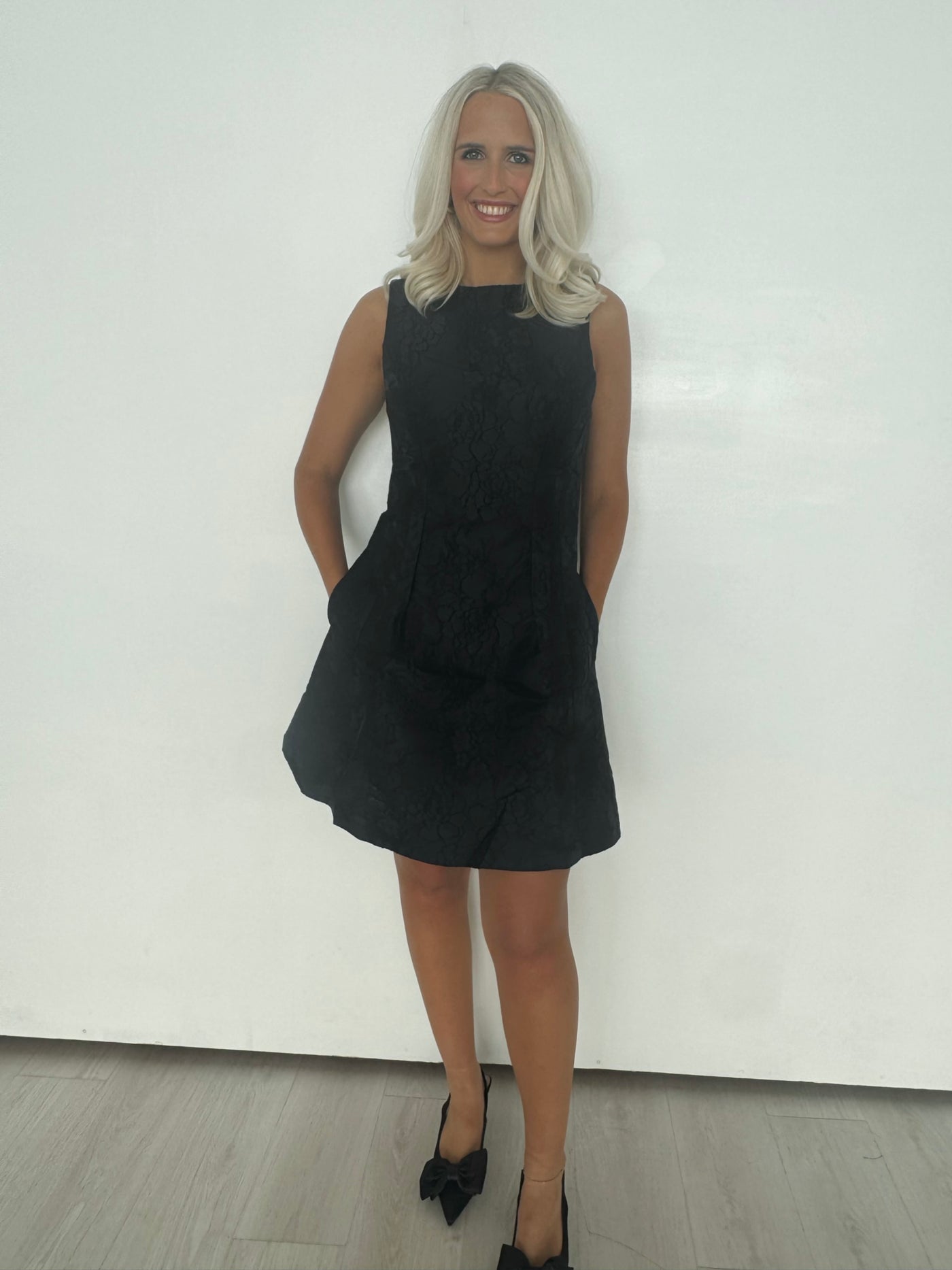 Black Jacquard Dress