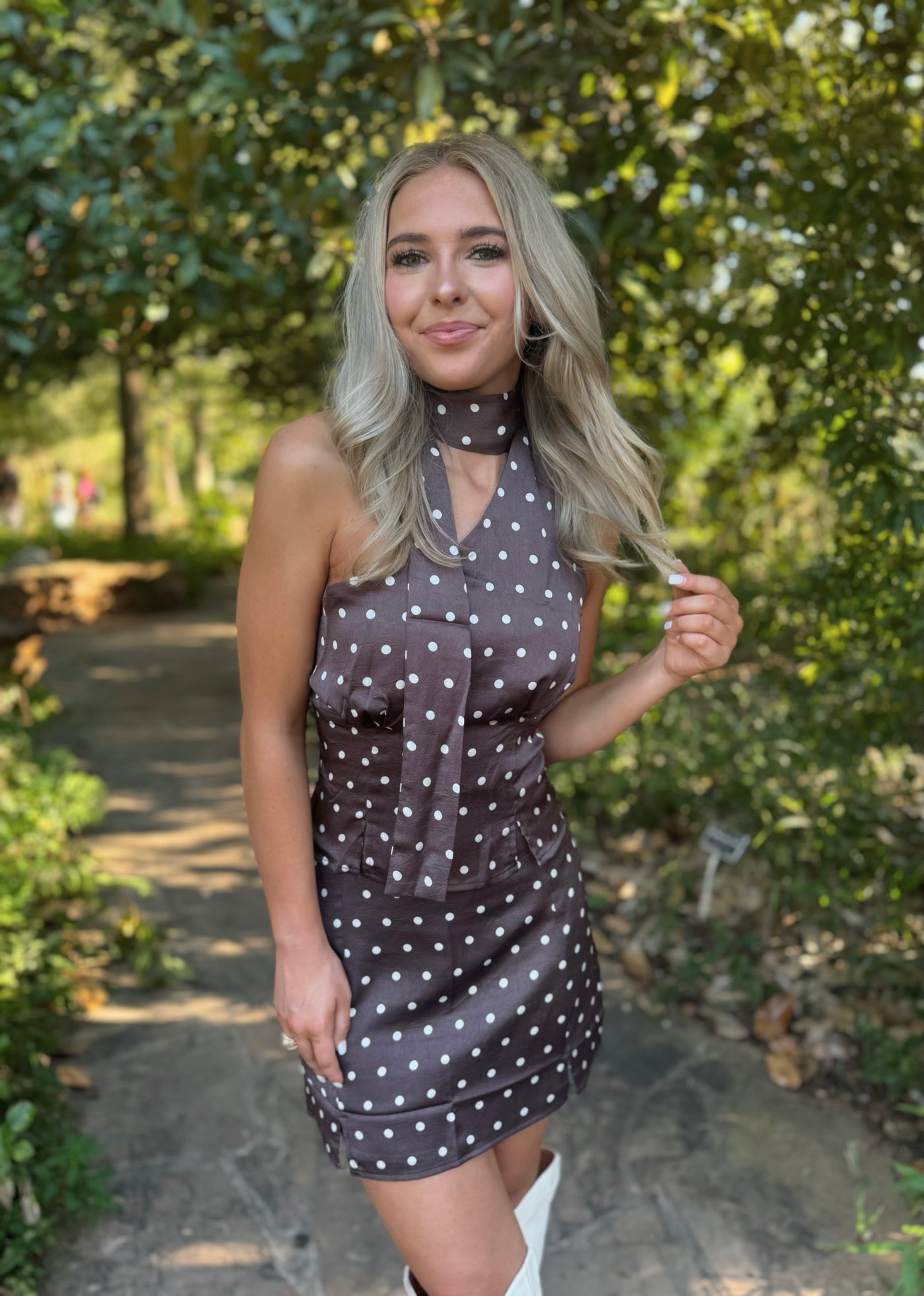 Brown Polka Dot Set