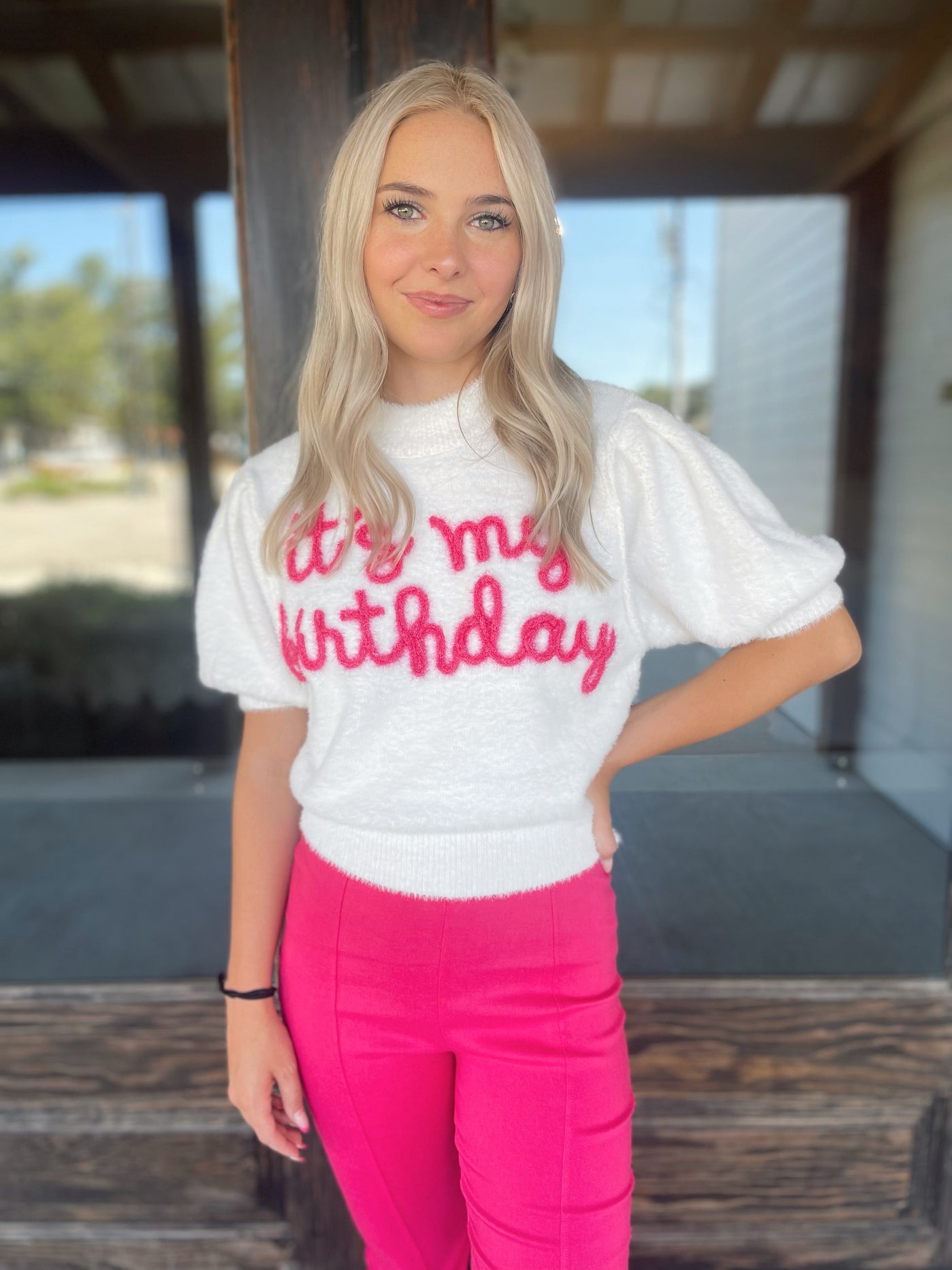 It's My Birthday Sweater -  White