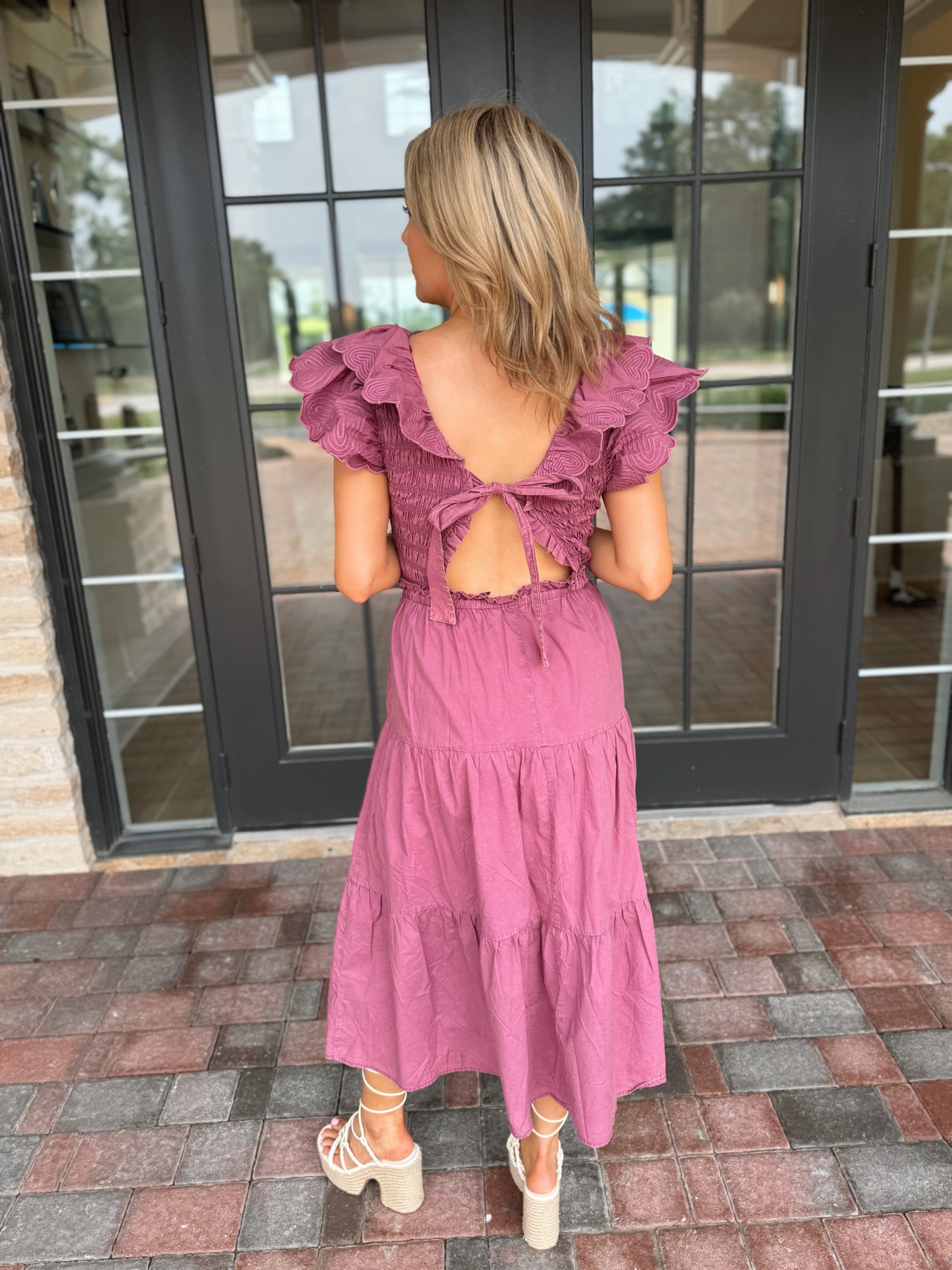 Purple Ruffle Midi Maxi Dress