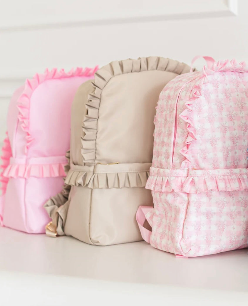 Ruffled Nylon Backpack