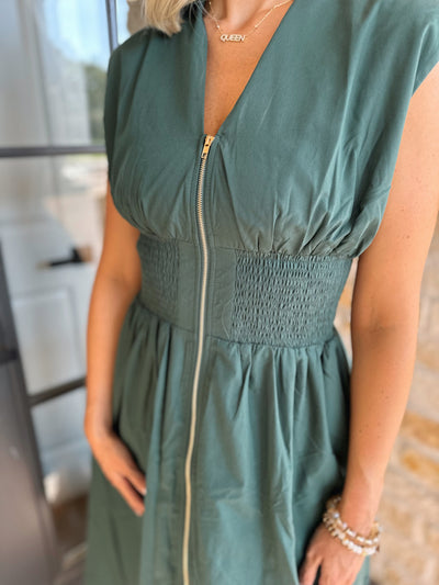 Hunter Green Maxi Dress