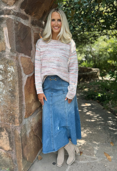 Multi Colored Pink Sweater