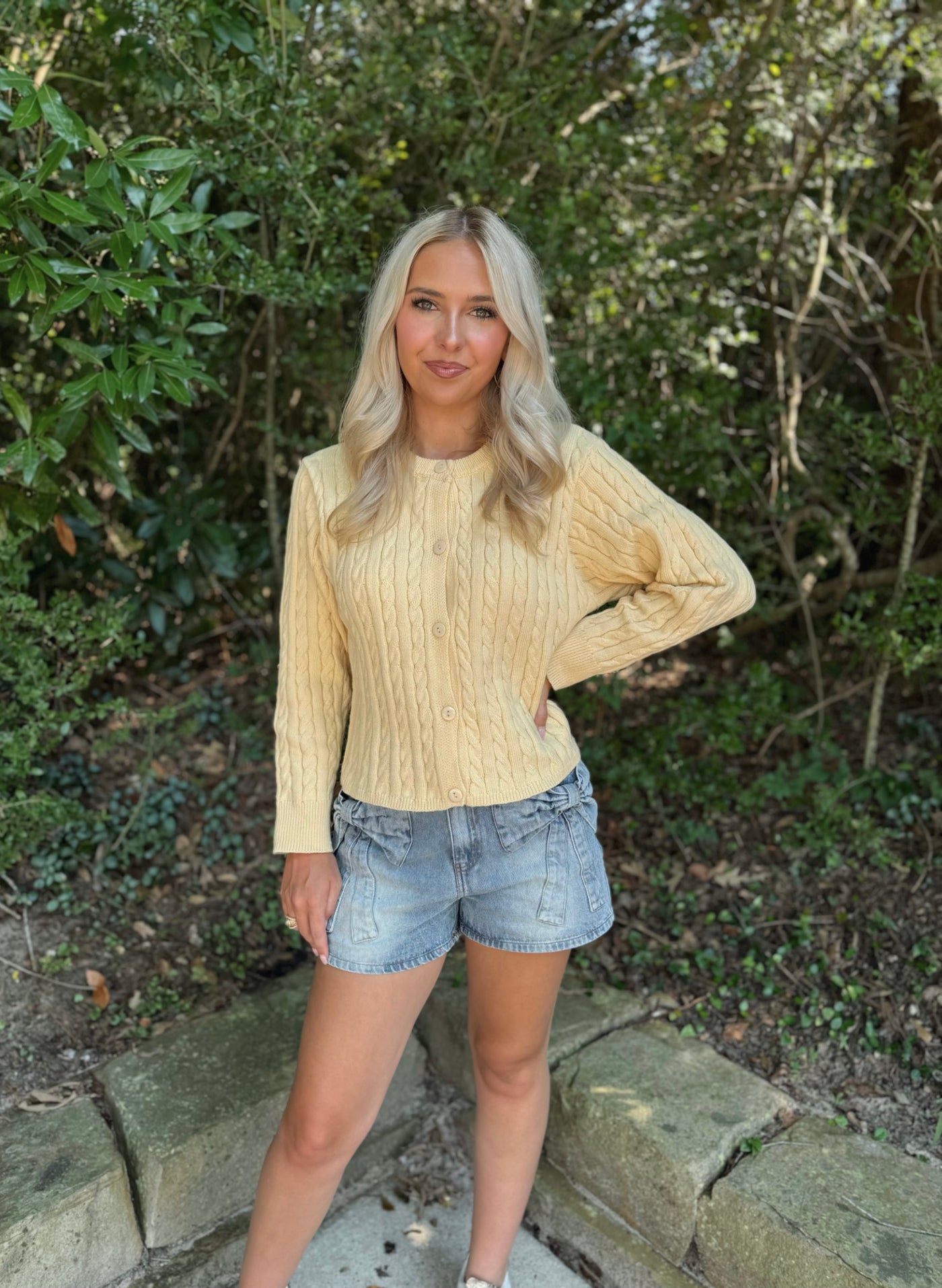 Butter Yellow Cardigan Sweater