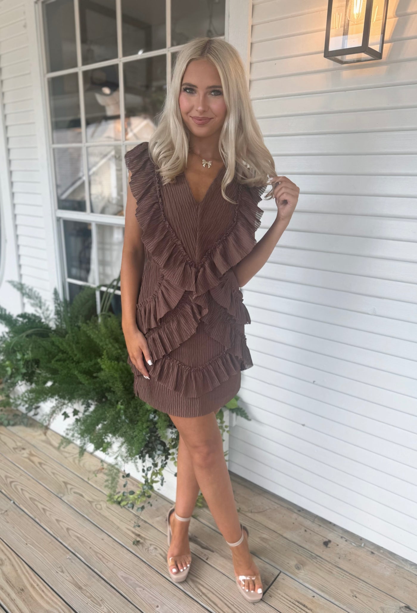 Taylor Brown Mini Dress