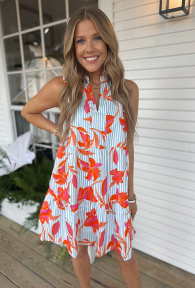 Orange and Pink Dress