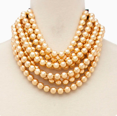Chunky Beaded Layered Necklace