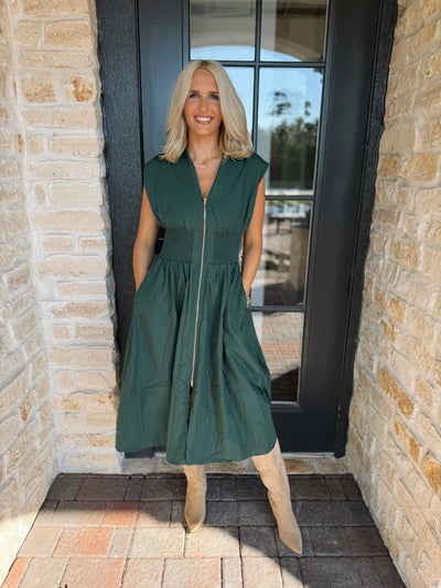 Hunter Green Maxi Dress