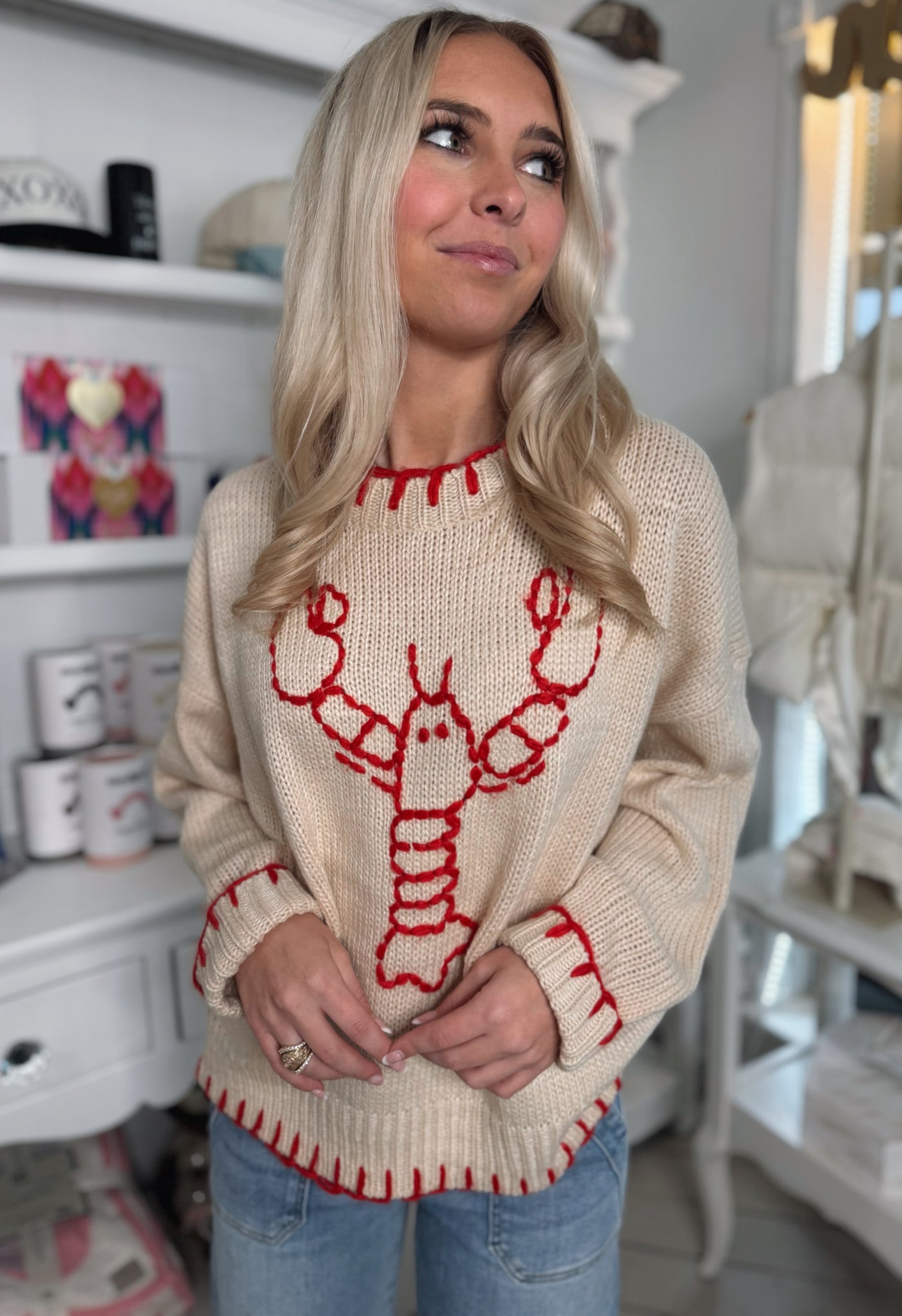 Lobster Ecru Sweater