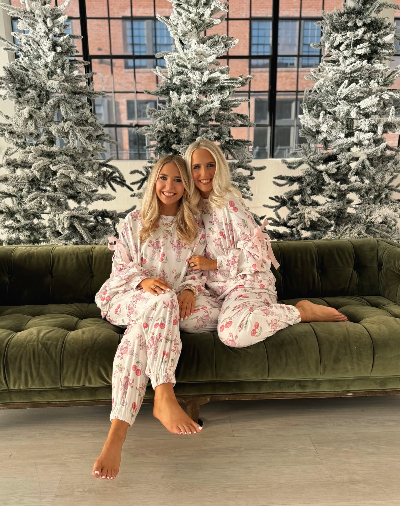 Santa Martini Glass Pajamas