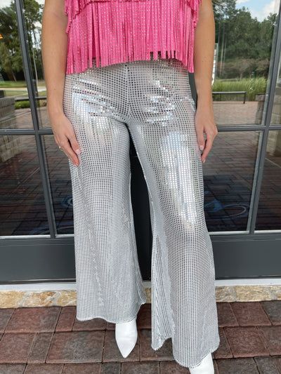 Barbie Disco Sequin Wide Leg Pants