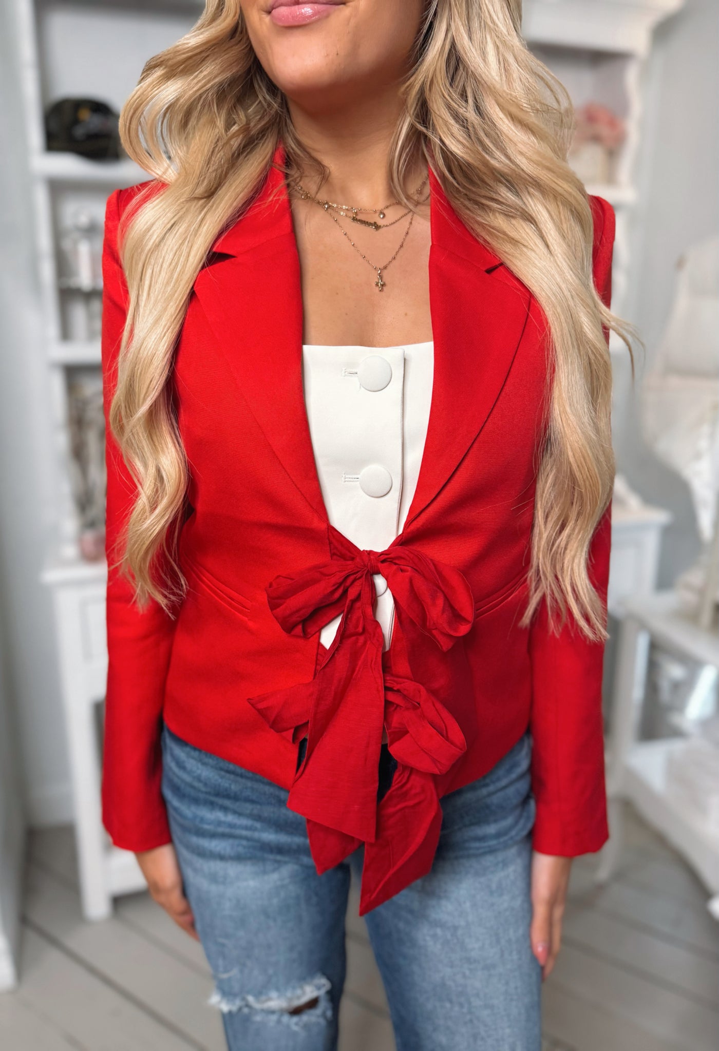 Red Bow Blazer