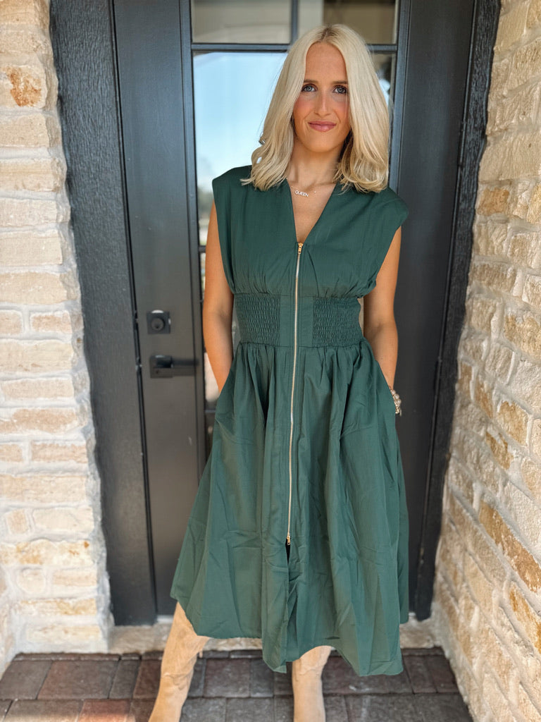 Hunter Green Maxi Dress