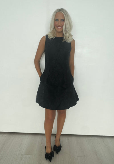 Black Jacquard Dress