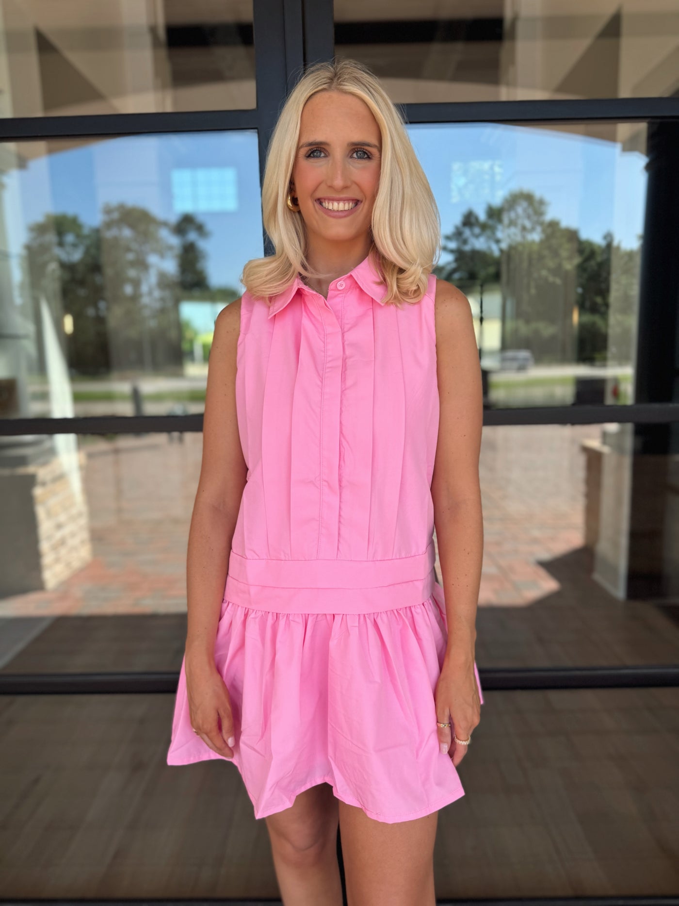 Pink Collared Dress